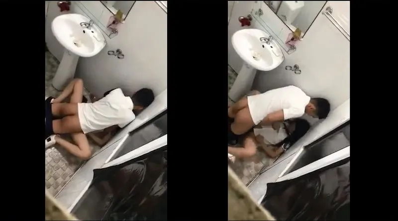 Gấu say xỉn và em người yêu trong phòng tắm nhà hàng